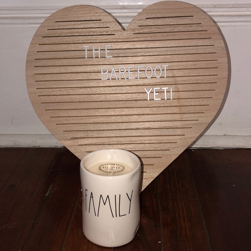 NWT RAE DUNN “FAMILY” CANDLE. APPLE BUTTER SCENT